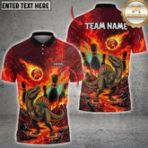 Maxcorners Bowling Inferno Spinosaurus Strike Multioptions Customized Name, Team Name 3D Shirt (5 Colors)