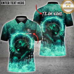 Maxcorners Bowling Werewolf Energy Aura Graphic Multioptions Customized Name, Team Name 3D Shirt (5 Colors)