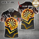 Maxcorners Dartboard Golden Flame Jersey Vector Multioptions Customized Name, Team Name 3D Shirt (4 Colors)