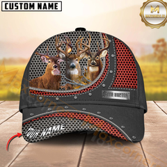 Maxcorners Hunting Style Metal Pattern Mesh Cap Personalized Name 3D Cap