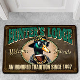 Maxcorners Personalized Hunter’s Lodge Duck Doormat – Funny Hunting Welcome Mat with Custom Year, Rustic Cabin & Lodge Decor LM1611