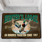 Maxcorners Personalized Mallard Duck Doormat – Funny Hunting Welcome Mat with Custom Year, Rustic Cabin & Lodge Decor LM1611
