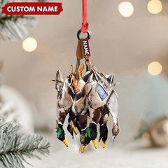 Maxcorners Custom Duck Hunting Acrylic Ornament - Personalized Waterfowl Christmas Decoration LM0411