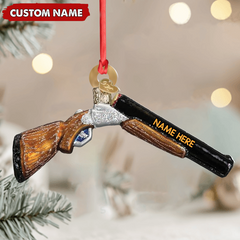 Maxcorners Personalized Shotgun Christmas Ornament - Custom Name Gift for Hunters & Outdoorsmen LM0411