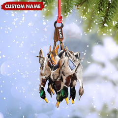 Maxcorners Custom Duck Hunting Acrylic Ornament - Personalized Waterfowl Christmas Decoration LM0411