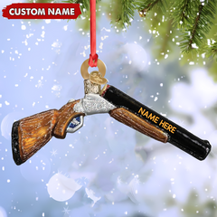 Maxcorners Personalized Shotgun Christmas Ornament - Custom Name Gift for Hunters & Outdoorsmen LM0411