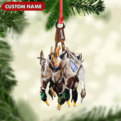 Maxcorners Custom Duck Hunting Acrylic Ornament - Personalized Waterfowl Christmas Decoration LM0411