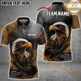 Maxcorners Bowling Ball & Pins With Eagle Multicolor Options Personalized Name, Team Name 3D Shirt (5 Colors)