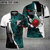 Maxcorners Bowling Ball And Pins Resurrection Fire Multicolor Option Customized Name 3D Shirt (4 Colors)