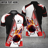 Maxcorners Bowling And Pins Professional Player Team Multicolor Option Customized Name 3D Shirt (6 Colors)