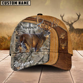 Maxcorners Cross America Hunting Deer Leather Pattern Personalized Hats 3D Multicolored
