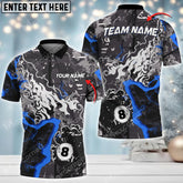 Maxcorners Billiards Ball 8 lightning Personalized Name, Team Name Unisex Shirt ( Multicolor Options )