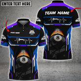 Maxcorners Billiards Ball 8 Line Personalized Name, Team Name Unisex Shirt ( Multicolor Options )