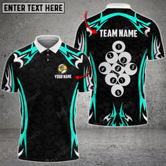Maxcorners Billiards Ball 9 Skull Personalized Name, Team Name Unisex Shirt ( Multicolor Options )
