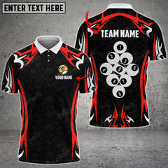 Maxcorners Billiards Ball 9 Skull Personalized Name, Team Name Unisex Shirt ( Multicolor Options )