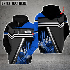 Maxcorners Bowling And Pins Spinning Multicolor Option 3D Custom Name Shirt