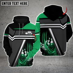 Maxcorners Bowling And Pins Spinning Multicolor Option 3D Custom Name Shirt