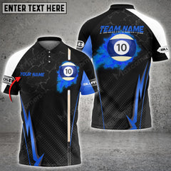 Maxcorners Billiards Ball 10 Fire Cue Personalized Name, Team Name Unisex Shirt ( Multicolor Options )