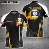 Maxcorners Billiards Ball 10 Fire Cue Personalized Name, Team Name Unisex Shirt ( Multicolor Options )