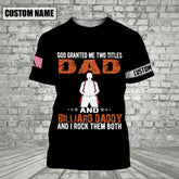 Maxcorners Being Billiard Daddy Personalized 3D Shirt