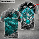 Maxcorners Bowling Ball And Pins Cancer Symbol Multicolor Option Customized Name 3D Shirt (4 Colors)