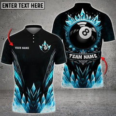 Maxcorners Billiards Eternal Ice 2 Personalized Name 3D Shirt (Multi Color Options)
