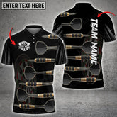 Maxcorners Darts Deep Personalized Name, Team Name Unisex 3D Fleece Zipper Hoodie Shirt ( More Color Options )