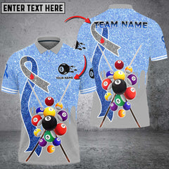 Maxcorners Billiard Awareness Edition Multicolor Option Customized Name 3D Shirt