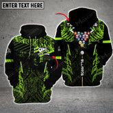 Maxcorners Billiards Maori Grunge Multicolor Option Customized Name 3D Hoodie