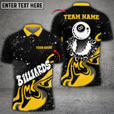 Maxcorners Billiards Ball 8 White Dots Multi Color Options Personalized Name 3D Shirt (4 Colors)