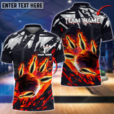 Maxcorners Bowling Ball And Pins Ares Heat Multicolor Option Customized Name 3D Shirt (4 Colors)