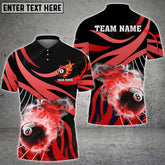 Maxcorners Billiards 8 Ball Broken Pattern Personalized Name 3D Shirt (Multi Color Options)