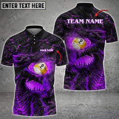 Maxcorners Billiards 9 Ball Fire Dragon Personalized Name, Team Name Unisex Shirt ( 4 Colors )