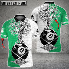 Maxcorners Billiards 8 Ball Viking Multi Color Options Personalized Name 3D Shirt