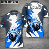 Maxcorners Billiards Fire Cube Pattern Personalized Name 3D Shirt (Multi Color Options)