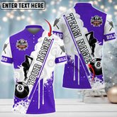 Maxcorners Billiards Player 8 Ball Personalized Name Team Name 3D Shirt (Multi Color Options)