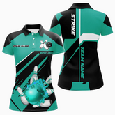 Maxcorners Bowling Ball & Pins Flame Jerseys Multicolor Option Customized Name 3D Shirt For Women