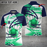 Maxcorners Bowling Ball And Pins Eye Of The Storm Multicolor Option Customized Name 3D Shirt (4 Colors)