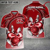 Maxcorners Bowling Ball And Pins Super Strong Throw Multicolor Option Customized Name 3D Shirt (4 Colors)