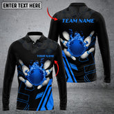 Maxcorners Bowling Ball Flame Multicolor Option Customized Name Long Sleeve 3D Shirt