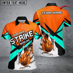 Bowling Ball And Pins Strike Cannon Ball Throw Multicolor Option Customized Name 3D Shirt For Women (5 Colors)