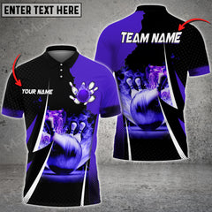 Maxcorners Bowling And Pins Heavenly Pyro Multicolor Option Customized Name 3D Shirt
