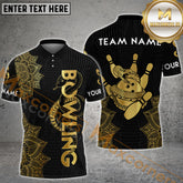 Maxcorners Snake Maori Tatoo Pattern Bowling Jersey Multicolor Options Personalized Name, Team Name 3D Shirt