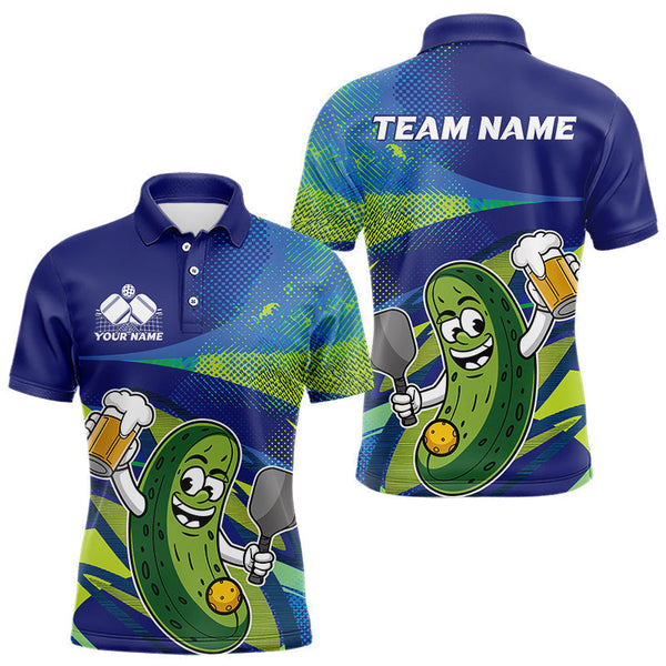 Maxcorners Custom Funny Pickles Play Pickleball Polo Shirts For Men, Pickleball Team Shirt LM1307