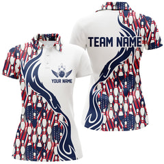 Maxcorners Custom Patriotic Bowling Shirts Personalized Bowling Team Shirts