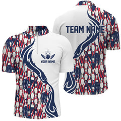 Maxcorners Custom Patriotic Bowling Shirts Personalized Bowling Team Shirts
