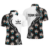 Maxcorners Strike Bowling Custom Polo Shirts For Men And Women, Personalized Bowling Team Shirts