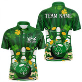 Maxcorners Custom Green St Patrick'S Day Bowling Polo Shirts For Men And Women, Celtic Team Bowling Outfits