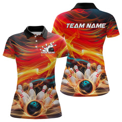 Maxcorners Custom Colorful Bowling Polo Shirts Bowling Team Shirts With Name Bowlers Outfit