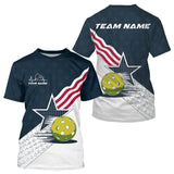 Maxcorners Custom Pickleball Jerseys, Patriotic US Pickleball T-Shirts For Men Team League 2 LM0803